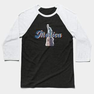 new york city Vintage Merica  Statue of Liberty  Retro Baseball T-Shirt